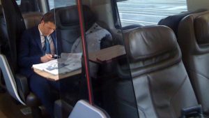 renzi in treno